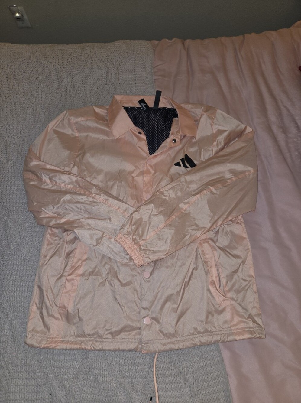 adidas Womens Med.  Light Pink Windbreaker Jacket